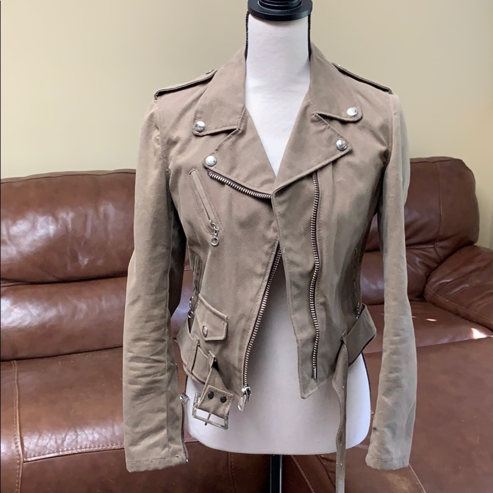 Schott NYC Wax Canvas Moto Jacket